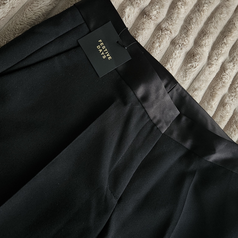 Zara Black Satin Trousers